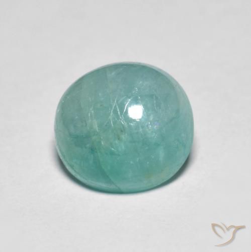 1.61ct 天然 中深蓝绿色 花岗岩, 椭圆形, 半透明