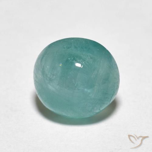 2.43ct 天然 绿蓝色 花岗岩, 圆形的, 半透明