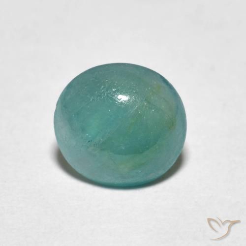 1.09ct 天然 中绿蓝 花岗岩, 椭圆形, 半透明
