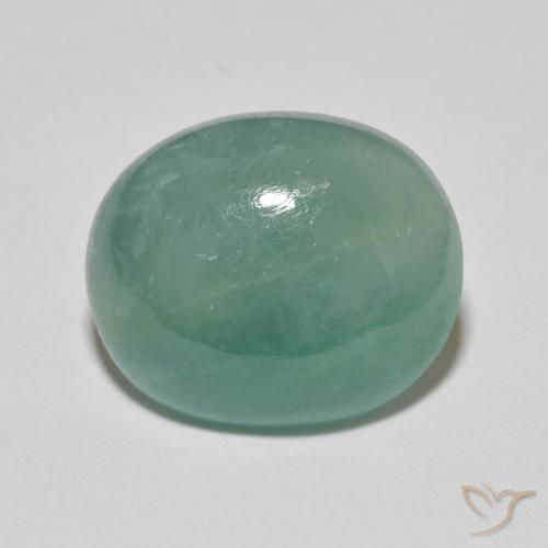 8.97ct 天然 中蓝绿色 花岗岩, 椭圆形, 半透明