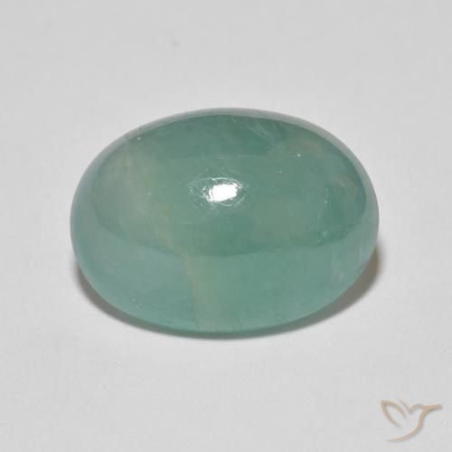 8.02ct 天然 蓝绿色 花岗岩, 椭圆形, 半透明