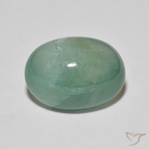 8.15ct 天然 蓝绿色 花岗岩, 椭圆形, 半透明