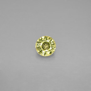 0.50克拉天然黄色钙铝榴石，圆形切割，4.75毫米，VVS-VS