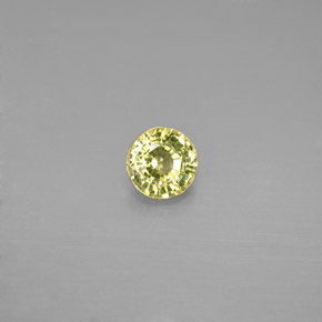 0.50克拉天然黄色钙铝榴石，圆形切割，4.75毫米，VVS-VS