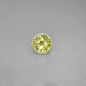0.59克拉天然绿色钙铝榴石，圆形切割，4.88毫米，VVS-VS