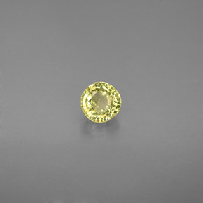 0.58克拉天然黄色钙铝榴石，圆形切割，4.56毫米，VS
