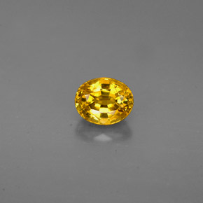 0.73克拉天然黄色钙铝榴石，椭圆形切割，5.6×4.6毫米，VVS-VS
