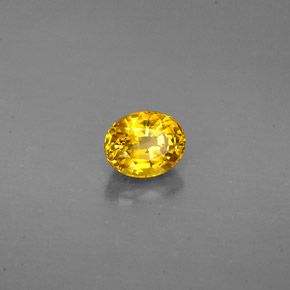 0.73克拉天然黄色钙铝榴石，椭圆形切割，5.6×4.6毫米，VVS-VS