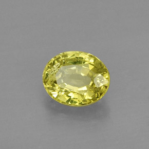 0.53克拉天然黄色钙铝榴石，椭圆形切割，5.4×4.4毫米，VS