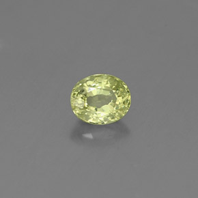 0.52克拉天然绿色钙铝榴石，椭圆形切割，5.1×4.3毫米，VS