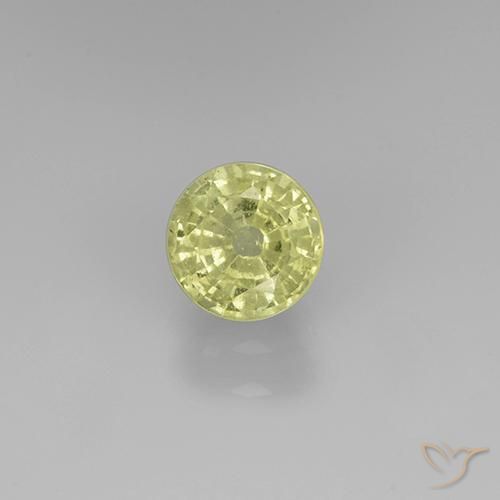 0.74ct 天然 淡黄色 钙铝榴石石榴石, 圆形的, VS