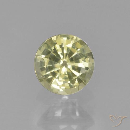 0.60ct 天然 淡黄色 钙铝榴石石榴石, 圆形的, VVS