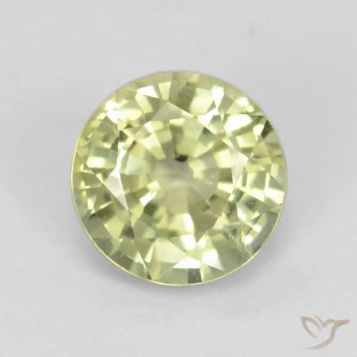 0.66ct 天然 淡黄色 钙铝榴石石榴石, 圆形的, VVS-VS