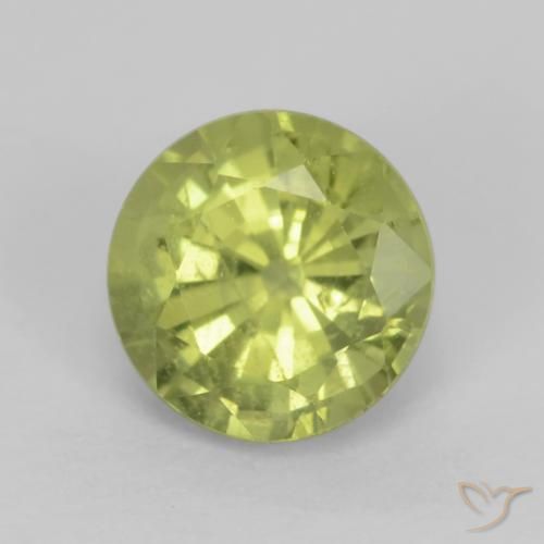 0.67ct 天然 淡柠檬黄 钙铝榴石石榴石, 圆形的, VS