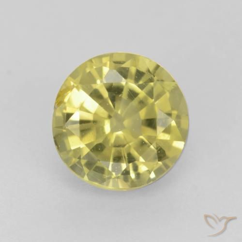0.60ct 天然 中浅黄色 钙铝榴石石榴石, 圆形的, VS