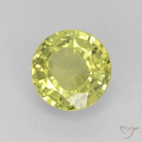 0.58ct 天然 中黄色 钙铝榴石石榴石, 圆形的, VS