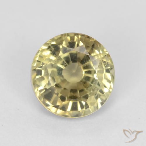 0.65ct 天然 浅金黄色 钙铝榴石石榴石, 圆形的, VS