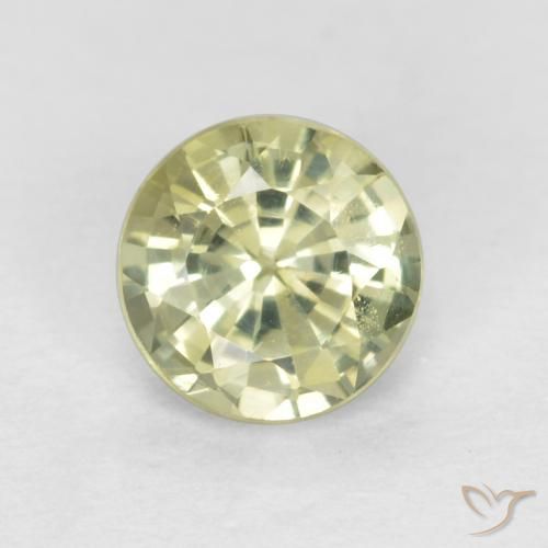 0.56ct 天然 淡黄色 钙铝榴石石榴石, 圆形的, VS