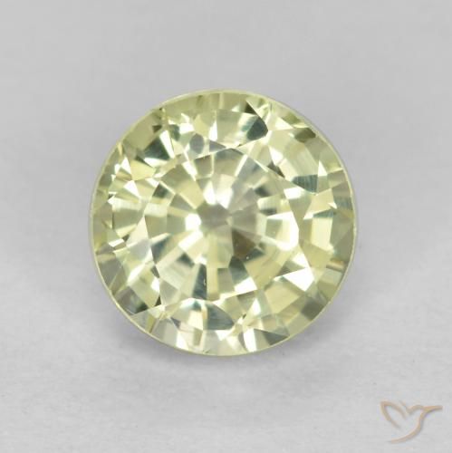 0.63ct 天然 淡黄色 钙铝榴石石榴石, 圆形的, VVS-VS