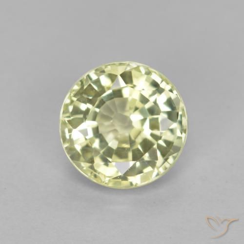 0.54ct 天然 浅绿黄色 钙铝榴石石榴石, 圆形的, VS