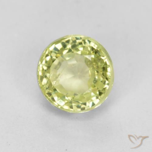 0.54ct 天然 绿黄色 钙铝榴石石榴石, 圆形的, VS-SI