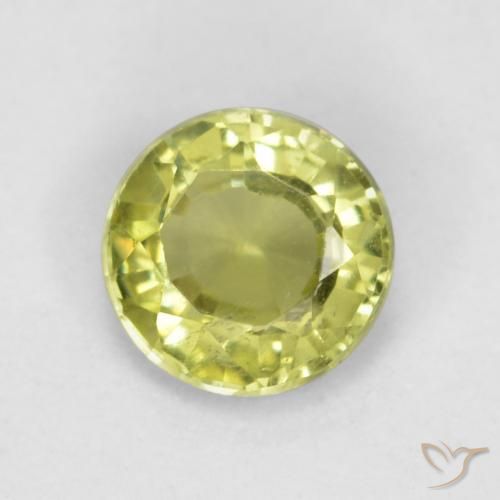0.43ct 天然 淡黄色 钙铝榴石石榴石, 圆形的, VS