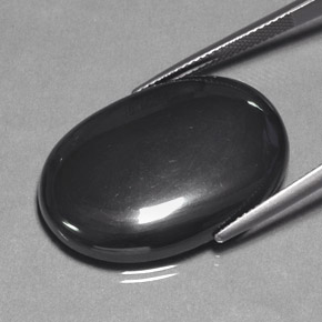 43.96克拉天然灰色赤铁矿，椭圆形切割，28.9×19.6毫米，不透明