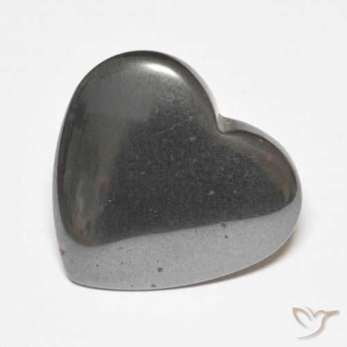 23.70ct 天然 银灰色 赤铁矿, 心形, 不透明