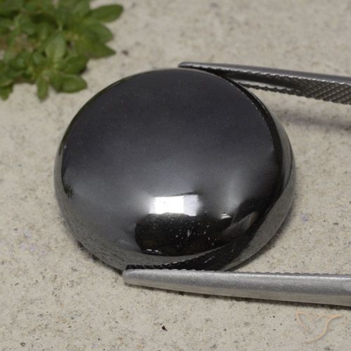 39.37ct 天然 暗灰色 赤铁矿, 圆形的, 不透明