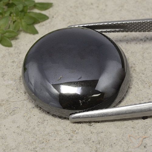 33.63ct 天然 暗灰色 赤铁矿, 圆形的, 不透明