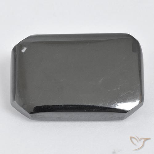 19.94ct 天然 中灰色 赤铁矿, 祖母绿式切割, 不透明