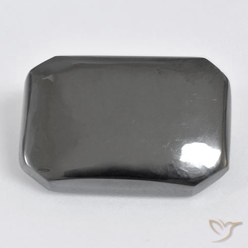 21.90ct 天然 中灰色 赤铁矿, 祖母绿式切割, 不透明
