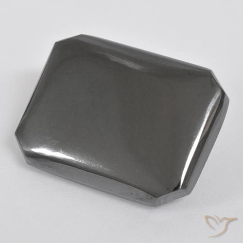 19.67ct 天然 中灰色 赤铁矿, 祖母绿式切割, 不透明