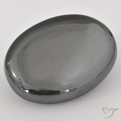 35.44ct 天然 中灰色 赤铁矿, 椭圆形, 不透明