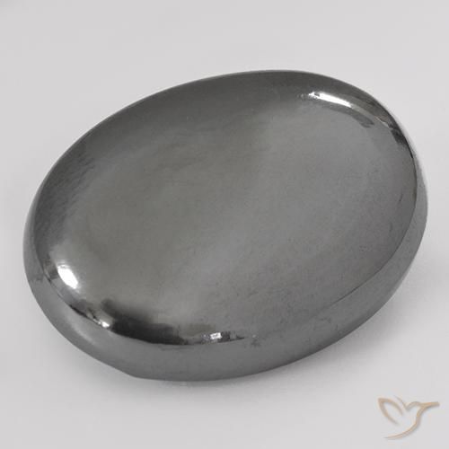 33.54ct 天然 银灰色 赤铁矿, 椭圆形, 不透明