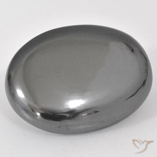 38.86ct 天然 中灰色 赤铁矿, 椭圆形, 不透明