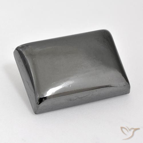 25.84ct 天然 银灰色 赤铁矿, 狭长方形, 不透明