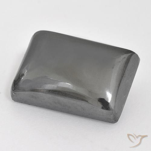 13.85克拉天然灰色赤铁矿，长方形切工，15.2×10.5毫米，不透明