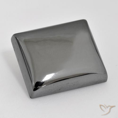 30.37ct 天然 银灰色 赤铁矿, 狭长方形, 不透明