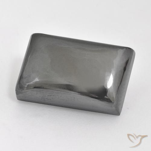 19.79ct 天然 银灰色 赤铁矿, 狭长方形, 不透明
