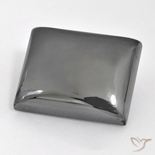 28.12ct 天然 银灰色 赤铁矿, 狭长方形, 不透明