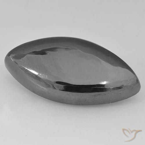 19.85ct 天然 中灰色 赤铁矿, 榄尖形, 不透明