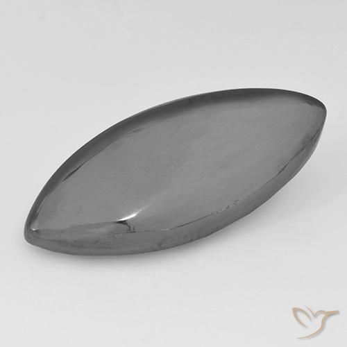 12.42ct 天然 银灰色 赤铁矿, 榄尖形, 不透明
