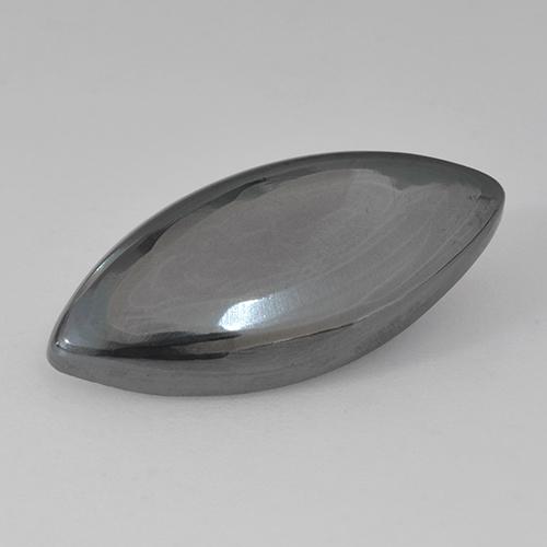 10.23克拉天然灰色赤铁矿，马眼形，21.7×10毫米，不透明