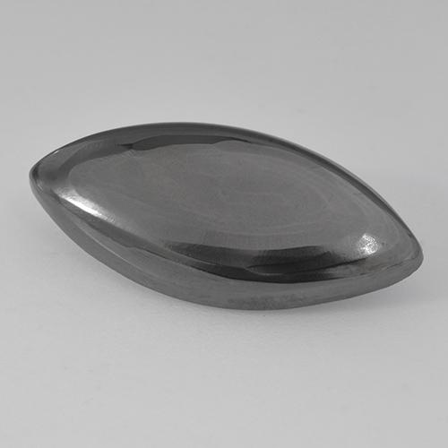 10.23克拉天然灰色赤铁矿，马眼形，21.7×10毫米，不透明