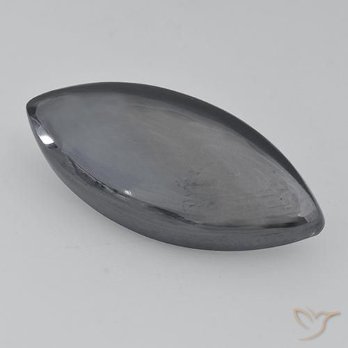 24.18ct 天然 银灰色 赤铁矿, 榄尖形, 不透明