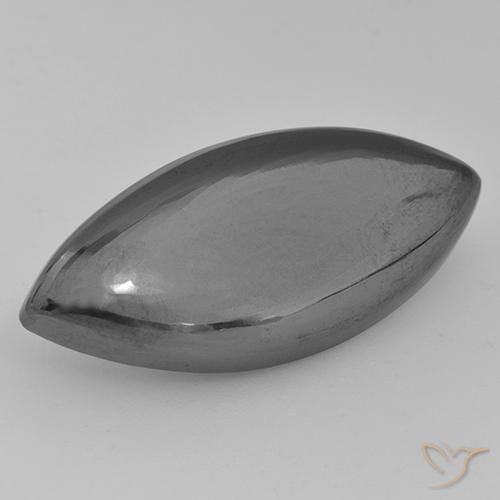 29.54ct 天然 中灰色 赤铁矿, 榄尖形, 不透明