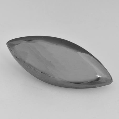 17.41克拉天然灰色赤铁矿，马眼形，28.3×11.9毫米，不透明