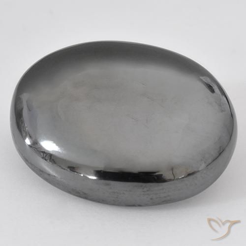 38.37ct 天然 中灰色 赤铁矿, 椭圆形, 不透明