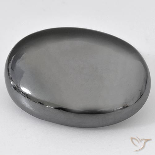 37.56ct 天然 中灰色 赤铁矿, 椭圆形, 不透明